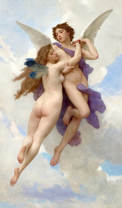 L Amour et Psych von William Adolphe Bouguereau als Kunstdruck auf Leinwand