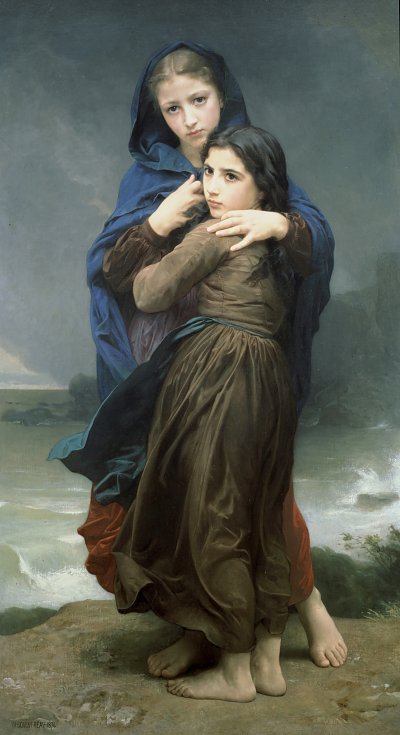 L Orage von William Adolphe Bouguereau als Kunstdruck auf Leinwand