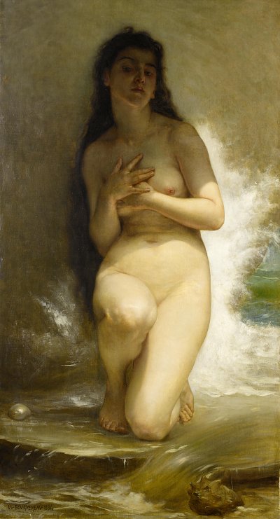 La Perle von William Adolphe Bouguereau als Kunstdruck auf Leinwand