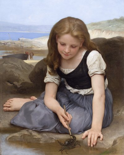 Le Crab von William Adolphe Bouguereau als Kunstdruck auf Leinwand