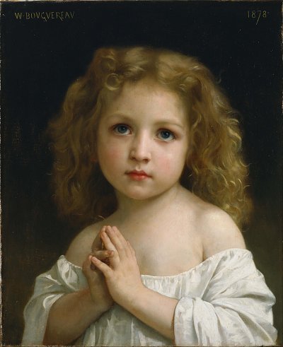 Little Girl von William Adolphe Bouguereau als Kunstdruck auf Leinwand