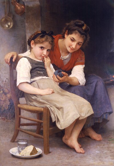 Little Sulky von William Adolphe Bouguereau als Kunstdruck auf Leinwand
