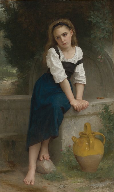 Orphan by the Fountain von William Adolphe Bouguereau als Kunstdruck auf Leinwand