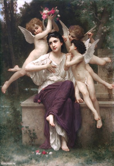 Reve de printemps von William Adolphe Bouguereau als Kunstdruck auf Leinwand