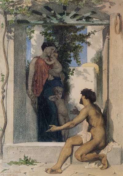 Roman Charity von William Adolphe Bouguereau als Kunstdruck auf Leinwand