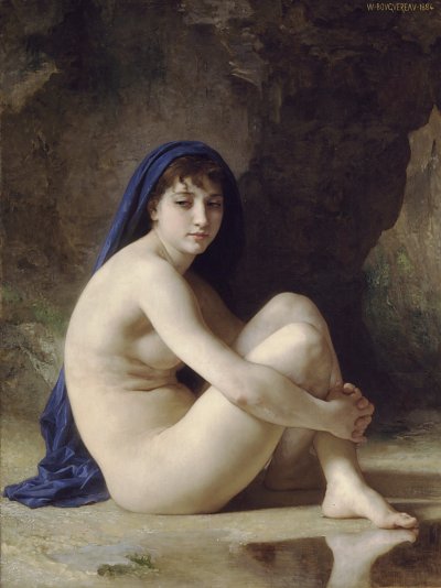 Seated Nude von William Adolphe Bouguereau als Kunstdruck auf Leinwand