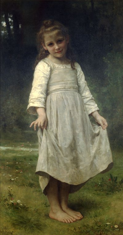 The Curtsey von William Adolphe Bouguereau als Kunstdruck auf Leinwand