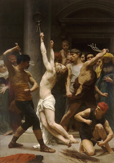 The Flagellation of Our Lord Jesus Christ von William Adolphe Bouguereau als Kunstdruck auf Leinwand