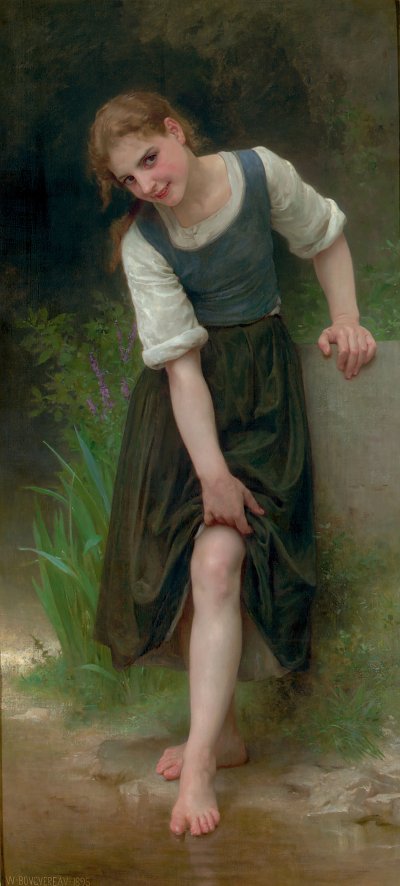 The Ford von William Adolphe Bouguereau als Kunstdruck auf Leinwand