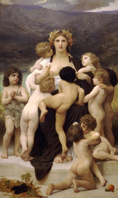 The Motherland von William Adolphe Bouguereau als Kunstdruck auf Leinwand