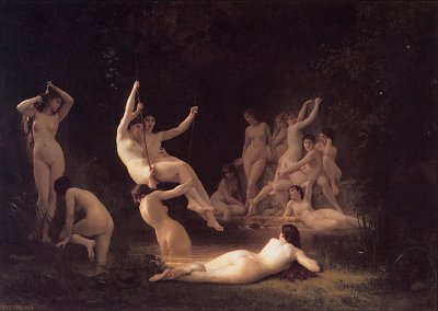 The Nymphaeum von William Adolphe Bouguereau als Kunstdruck auf Leinwand