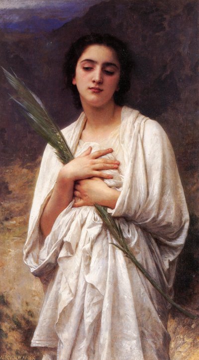 The Palm Leaf von William Adolphe Bouguereau als Kunstdruck auf Leinwand