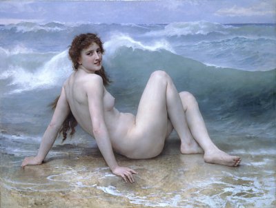The Wave von William Adolphe Bouguereau als Kunstdruck auf Leinwand