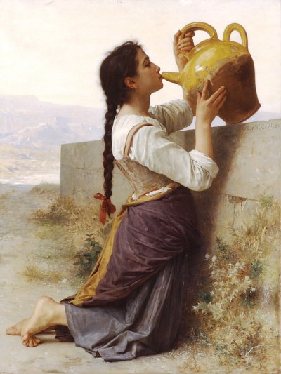 Thirst von William Adolphe Bouguereau als Kunstdruck auf Leinwand