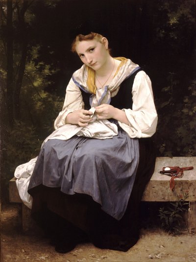 Young Worker von William Adolphe Bouguereau als Kunstdruck auf Leinwand