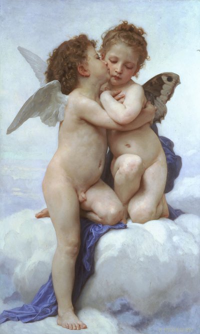 first kiss von William Adolphe Bouguereau als Kunstdruck auf Leinwand