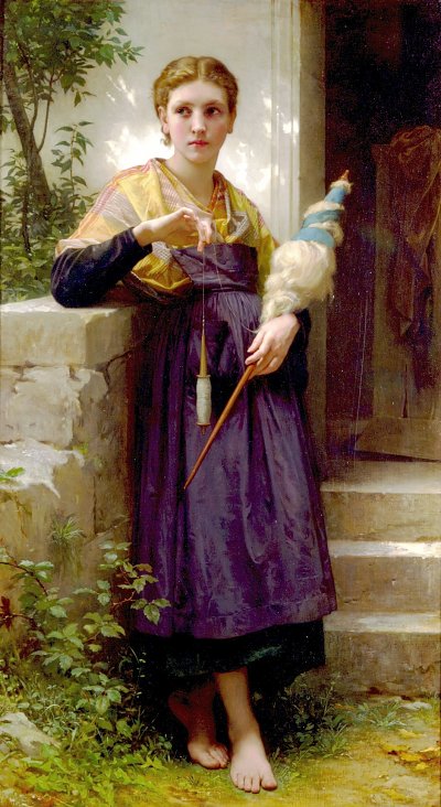 the spinner von William Adolphe Bouguereau als Kunstdruck auf Leinwand