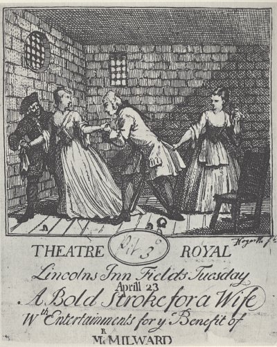 Benefit ticket von William Hogarth als Kunstdruck auf Leinwand