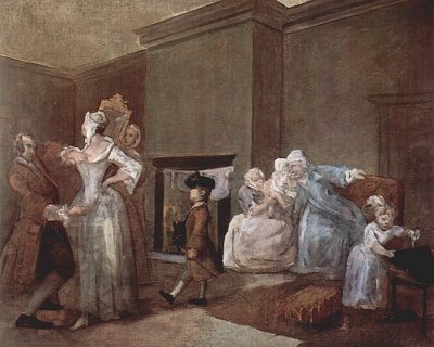 Das Korsett von William Hogarth als Kunstdruck auf Leinwand
