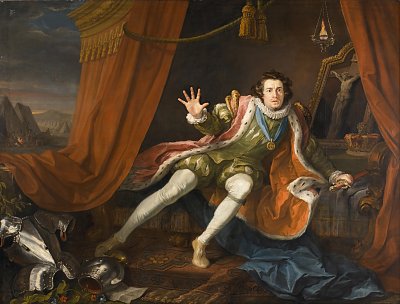 David Garrick as Richard III von William Hogarth als Kunstdruck auf Leinwand