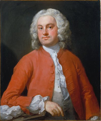 Portrait of a Man von William Hogarth als Kunstdruck auf Leinwand