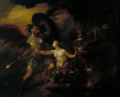 Satan Sin and Death von William Hogarth als Kunstdruck auf Leinwand