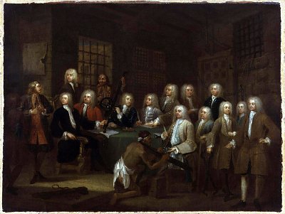 The Gaols Committee of the House of Commons von William Hogarth als Kunstdruck auf Leinwand