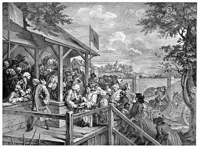 The Polling von William Hogarth als Kunstdruck auf Leinwand