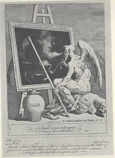 Time smoking a picture von William Hogarth als Kunstdruck auf Leinwand