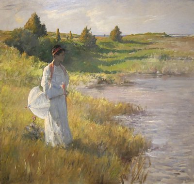 An Afternoon Stroll von William Merritt Chase als Kunstdruck auf Leinwand
