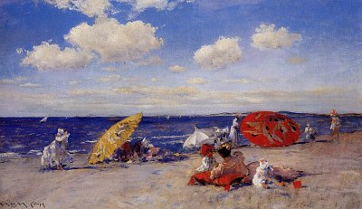 At the seaside von William Merritt Chase als Kunstdruck auf Leinwand