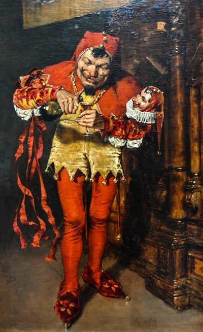 Keying Up The Court Jester von William Merritt Chase als Kunstdruck auf Leinwand