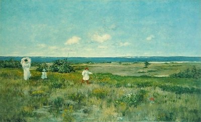 Near the beach Shinnecock von William Merritt Chase als Kunstdruck auf Leinwand