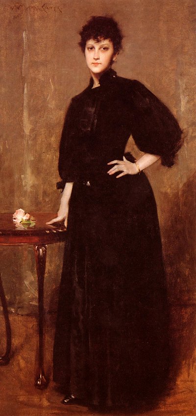 Portrait of Mrs. C von William Merritt Chase als Kunstdruck auf Leinwand