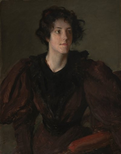 Study of a Young Woman von William Merritt Chase als Kunstdruck auf Leinwand