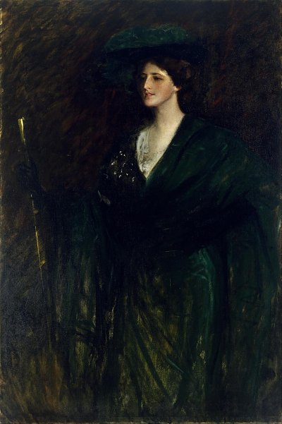 The Emerald Lady von William Merritt Chase als Kunstdruck auf Leinwand