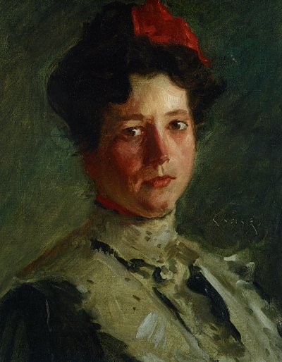 portrait of martha walter von William Merritt Chase als Kunstdruck auf Leinwand