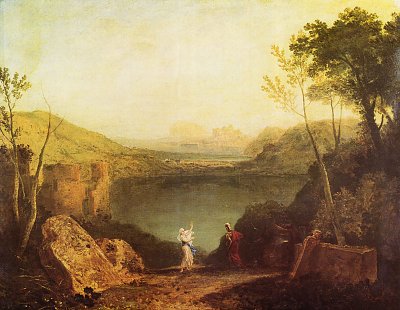 Aeneas und die Sibylle Lake Avernus von William Turner als Kunstdruck auf Leinwand