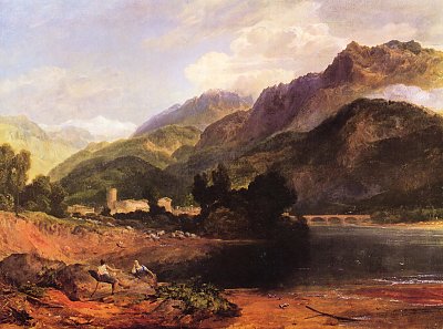 Blick auf das Schloss St Michael in der Naehe von Bonnewille Savoy von William Turner als Kunstdruck auf Leinwand