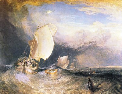 Fischerboote mit Haendlern die ihren Fang anbieten von William Turner als Kunstdruck auf Leinwand