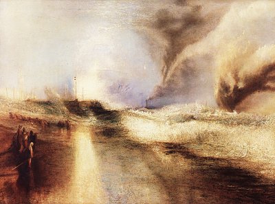 Leuchtraketen bei hohem Seegang von William Turner als Kunstdruck auf Leinwand