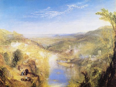 Modernes Italien das Pifferari von William Turner als Kunstdruck auf Leinwand