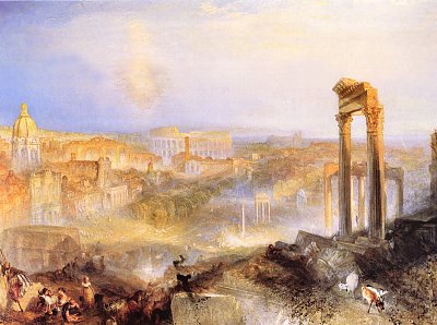 Modernes Rom Campo Vaccino von William Turner als Kunstdruck auf Leinwand