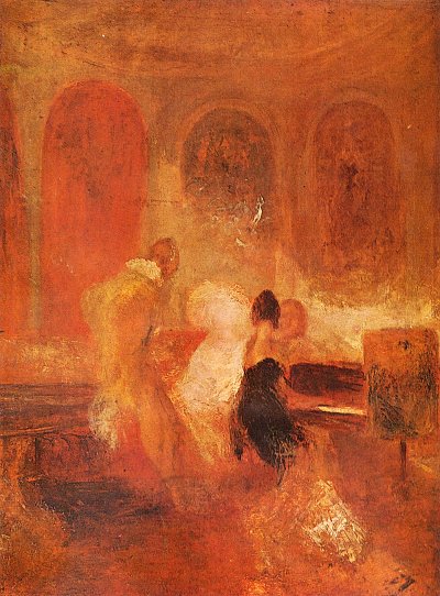 Musikgesellschaft in East Cowes Castle von William Turner als Kunstdruck auf Leinwand