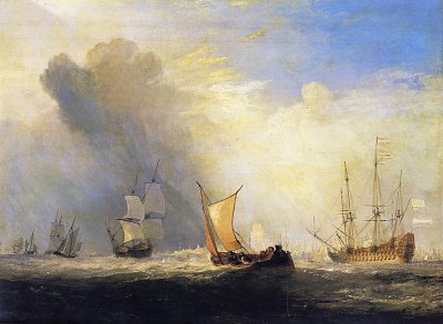 Rotterdam Faehre von William Turner als Kunstdruck auf Leinwand