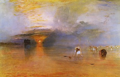 Sandufer von Calais seichtes Wasser Poissards sammeln Koeder von William Turner als Kunstdruck auf Leinwand