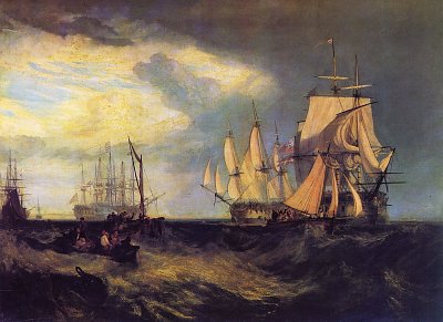 Spithead Die Mannschaft birgt einen Anker von William Turner als Kunstdruck auf Leinwand