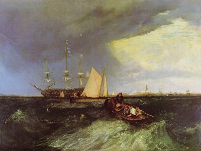 Wachschiff beim Great Nore Sheerness von William Turner als Kunstdruck auf Leinwand