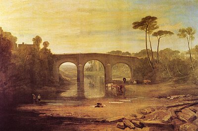 Whalley Bruecke und Abtei Lancashire Faerber waschen und trocknen Tuecher von William Turner als Kunstdruck auf Leinwand