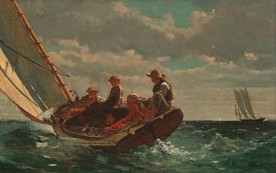 Breezing Up A Fair Wind von Winslow Homer als Kunstdruck auf Leinwand